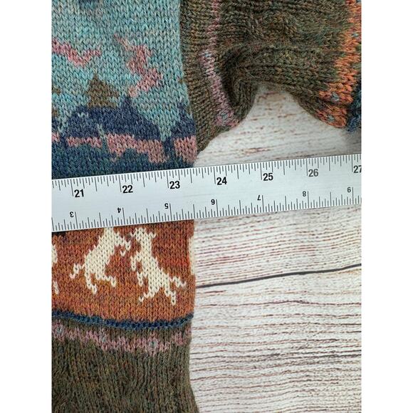 Vintage 80s Concept Knitwear Sheep Ram Print Crewneck Sweater Adult L Britain - Picture 8 of 9